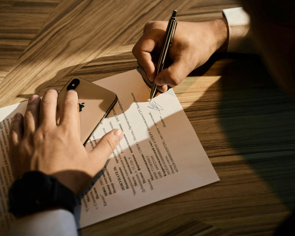 Signature de l'acte authentique